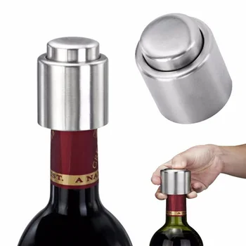 Stainless Steel Vacuum Wine Bottle Stopper Sealer Bar Tools Cocktail Bottle Cover Pour Cap High Quality Plug
Stainless Steel Vacuum Wine Bottle Stopper Sealer Bar Tools Cocktail Bottle Cover Pour Cap High Quality Plug