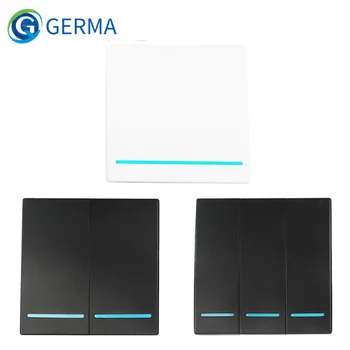 GERMA 1/2/3 Gang RF 433Mhz Smart home Push Wireless Switch Light Remote Control Wall Button Ceiling Lamp On Off ASK Ev1257
GERMA 1/2/3 Gang RF 433Mhz Smart home Push Wireless Switch Light Remote Control Wall Button Ceiling Lamp On Off ASK Ev1257
