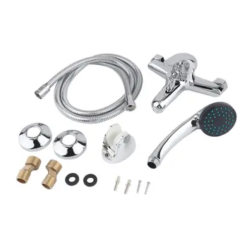 Wall Mounted Bath Bathtubs Chrome Plated Brass Faucet Shower Set Bathroom Mixer Faucet Water Tap Sprayer
Wall Mounted Bath Bathtubs Chrome Plated Brass Faucet Shower Set Bathroom Mixer Faucet Water Tap Sprayer