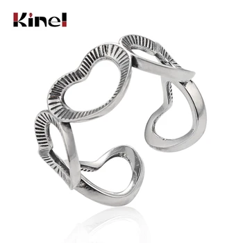Kinel S925 Sterling Silver Jewelry Retro Personality Adjustable Temperament Ring Open Creative Couple Punk Love Woman ring
Kinel S925 Sterling Silver Jewelry Retro Personality Adjustable Temperament Ring Open Creative Couple Punk Love Woman ring