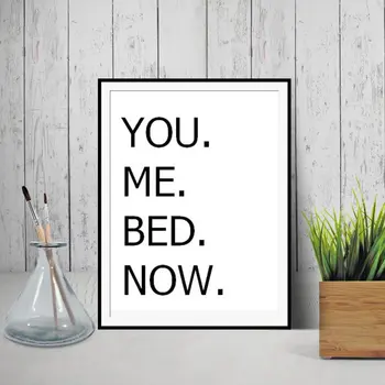 You Me Bed Now Bedroom Wall Art Canvas Painting Typography Poster Wall Decor Posters And Prints Wall Pictures For Living Room
You Me Bed Now Bedroom Wall Art Canvas Painting Typography Poster Wall Decor Posters And Prints Wall Pictures For Living Room
