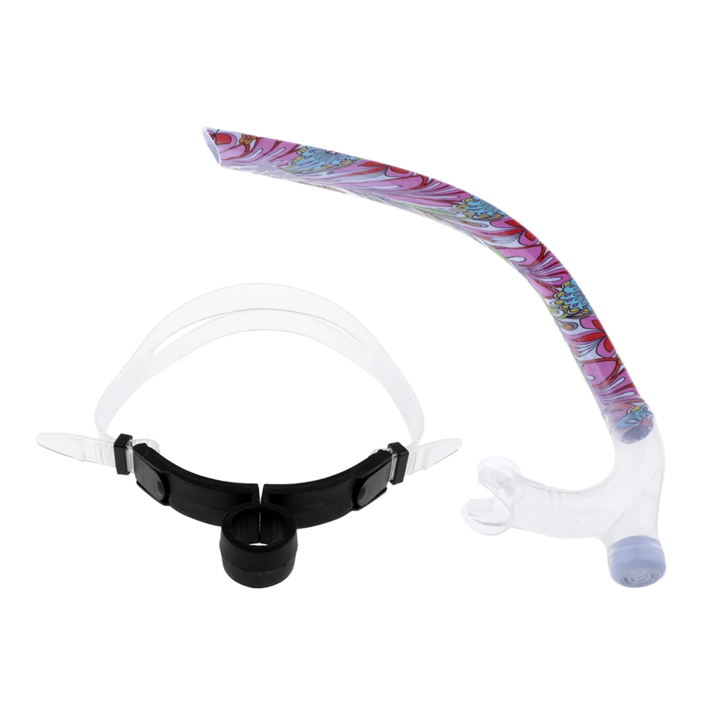 Swim Snorkel - Swim Snorkel Training - Comfortable Silicone Mouthpiece & One-way Purge Valve -Center Mount Design Swim Snorkel - Swim Snorkel Training - Comfortable Silicone Mouthpiece & One-way Purge Valve -Center Mount Design