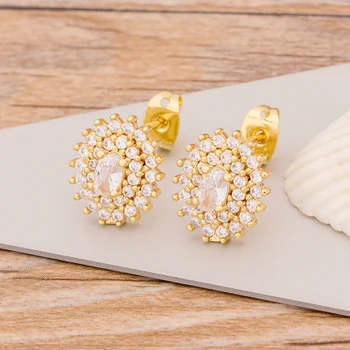 New Design Female Minimalist Geometric Copper Zirconia Earrings Fashion Square Oval Shape Stud Earrings for Women Boho Jewelry
New Design Female Minimalist Geometric Copper Zirconia Earrings Fashion Square Oval Shape Stud Earrings for Women Boho Jewelry