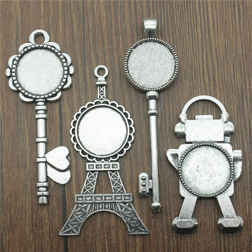 2pcs Fit 20mm Round Glass Cabochon Base Setting Pendant Tray For Jewelry DIY Making Antique Silver Color FM4028
2pcs Fit 20mm Round Glass Cabochon Base Setting Pendant Tray For Jewelry DIY Making Antique Silver Color FM4028
