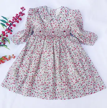 baby Girl Smocked Floral Smock Frocks dress Children Spanish kids cotton Hand Made princess Dress
baby Girl Smocked Floral Smock Frocks dress Children Spanish kids cotton Hand Made princess Dress