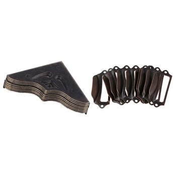 10Pcs Retro Style Library File Drawer Tag Label Holder Pull Handle & 8 Pcs 35mmx35mm Gift Case Box Table Corner Brackets Protect
10Pcs Retro Style Library File Drawer Tag Label Holder Pull Handle & 8 Pcs 35mmx35mm Gift Case Box Table Corner Brackets Protect