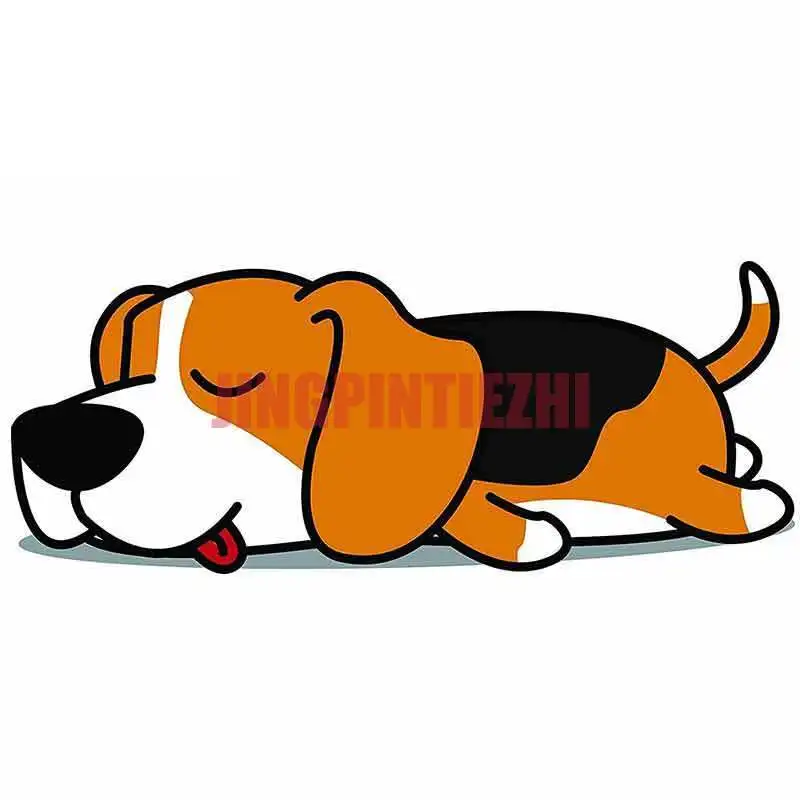 

Car Stickers Vinyl Motorcycle Decal Car Window Body Decorative Cute Sleepy Lazy Beagle Puppy Dog Cartoon Fine