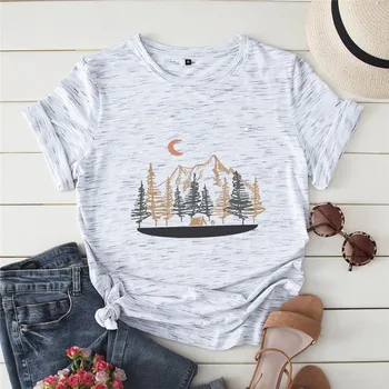 100%Cotton Tshirt Plus Size S-5XL New Camping Print T Shirt Women T-Shirt O Neck Short Sleeve Tees Summer Female Tshirts Tops
100%Cotton Tshirt Plus Size S-5XL New Camping Print T Shirt Women T-Shirt O Neck Short Sleeve Tees Summer Female Tshirts Tops