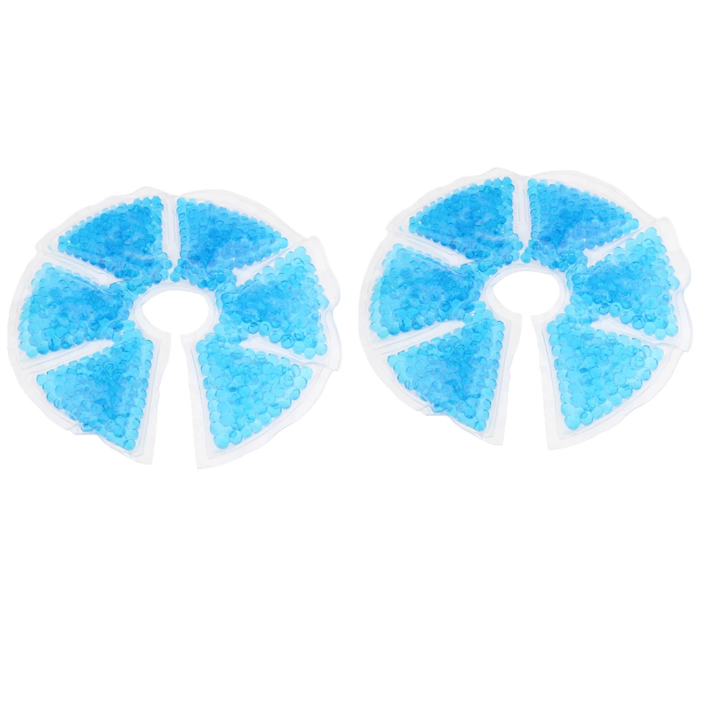 2Pcs Reusable Breastfeeding Hot Cold Gel Ice Pack Pad for Nursing Mother 2Pcs Reusable Breastfeeding Hot Cold Gel Ice Pack Pad for Nursing Mother