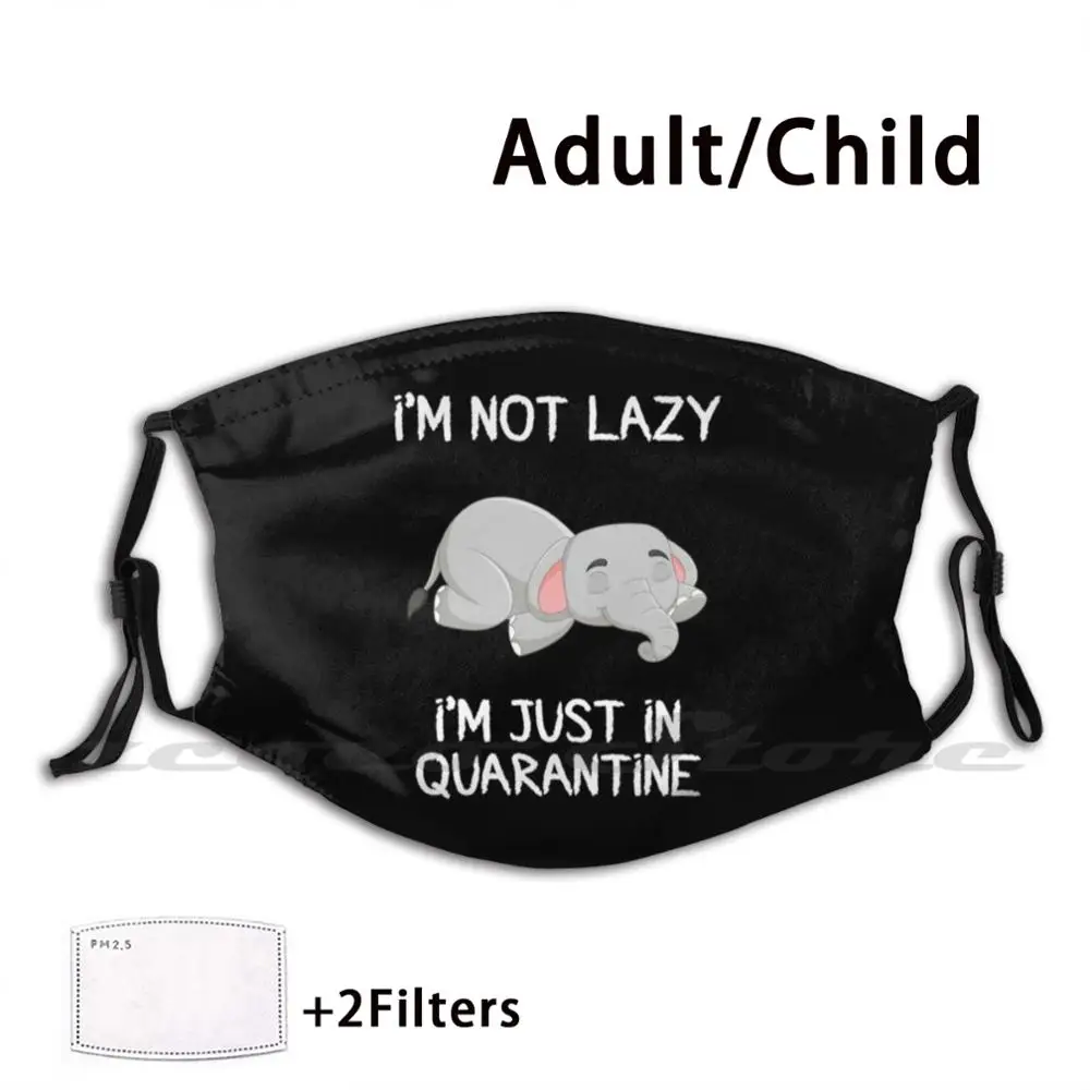 I'm Not Lazy I'm Just In карантин моющаяся трендовая индивидуальная фильтровальная маска Pm2.5 I выдержала 2020 кризис слон выживший