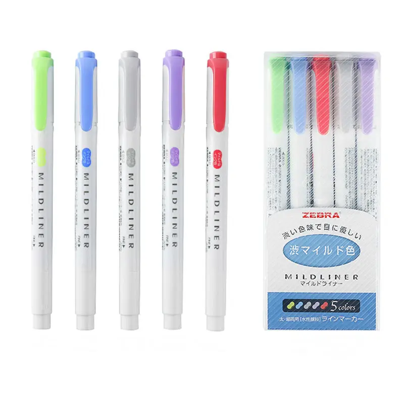 1 шт. Mildliner двухголовый маркер фломастер японская флуоресцентная ручка цветные