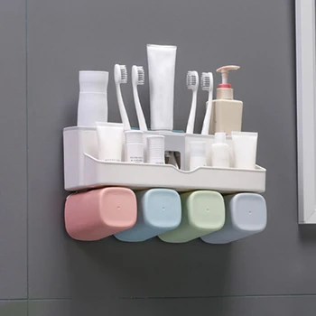 Creative Multifunction Combination Punch-free Bathroom Shelf Toothbrush Cup Toothpaste Dispenser Bathroom Storage Set
Creative Multifunction Combination Punch-free Bathroom Shelf Toothbrush Cup Toothpaste Dispenser Bathroom Storage Set