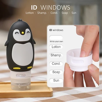 Cosmetic Gel Mini Penguin Shaped Silicone Squeeze Bottle Shampoo Container Cute Cartoon Home Portable Travel Bathroom Dispenser 
Cosmetic Gel Mini Penguin Shaped Silicone Squeeze Bottle Shampoo Container Cute Cartoon Home Portable Travel Bathroom Dispenser