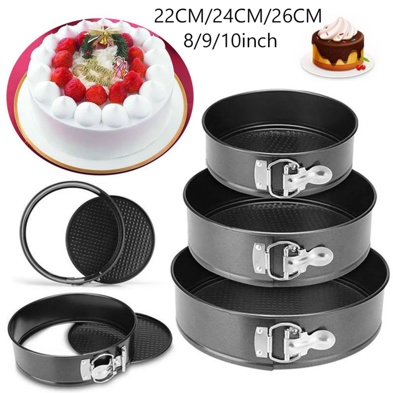 

8/9/10 Inch Removable Bottom Non-Stick Metal Bake Mould Round Cake Pan Bakeware Carbon Steel Cakes Molds Kitchen Accessories