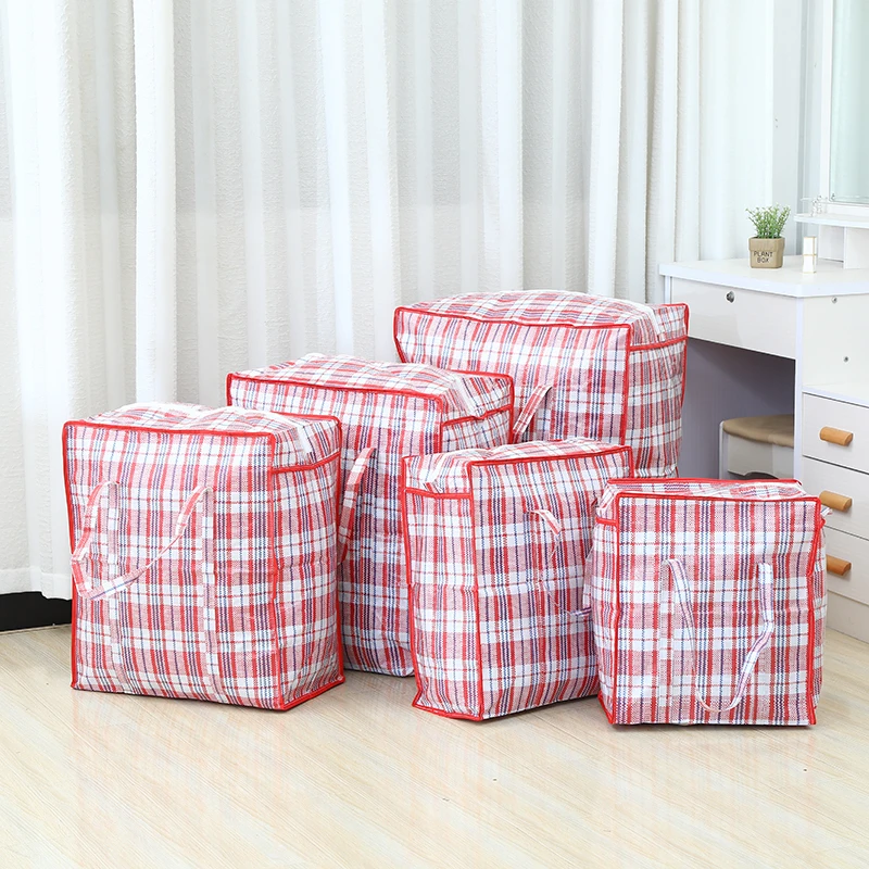 

Large-Capacity Portable PP Woven Bag Household Quilt Storage Bag Dustproof and Moisture-Proof Student Dormitory Moving Packing