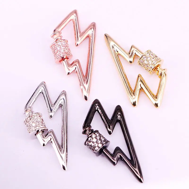 2PCS, CZ Micro Pave Crystal Zirconia Simple Lightning Clasp, Lock Carabiner, Pave Lock Clasp, Necklace Fittings
2PCS, CZ Micro Pave Crystal Zirconia Simple Lightning Clasp, Lock Carabiner, Pave Lock Clasp, Necklace Fittings