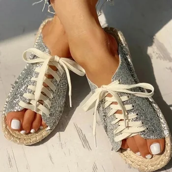 Women Bling Summer Sandals Flats Shoes Woman Sexy Slippers Slides Lace Up Plus Size Denim Jean Sandalias Mujer Sapato Feminino 
Women Bling Summer Sandals Flats Shoes Woman Sexy Slippers Slides Lace Up Plus Size Denim Jean Sandalias Mujer Sapato Feminino