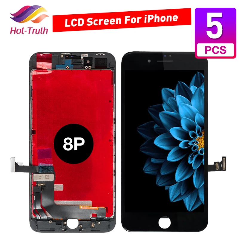 ЖК дисплей для iPhone 8 P Plus 5 шт. экран с дигитайзером замены сенсорным экраном pantalla в