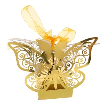 New 50pcs Butterfly Wedding favor box candy box gift box wedding favors event party supplies wedding decoration (Golden) 
New 50pcs Butterfly Wedding favor box candy box gift box wedding favors event party supplies wedding decoration (Golden)