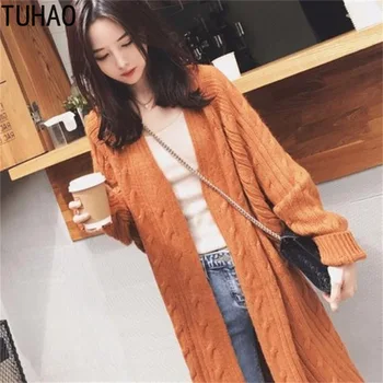 TUHAO Autumn and Winter Bat Sleeve Loose Sweater Trench Coats Long Sweater Women Cardigan Big Size Long Sweater Female LZ66
TUHAO Autumn and Winter Bat Sleeve Loose Sweater Trench Coats Long Sweater Women Cardigan Big Size Long Sweater Female LZ66