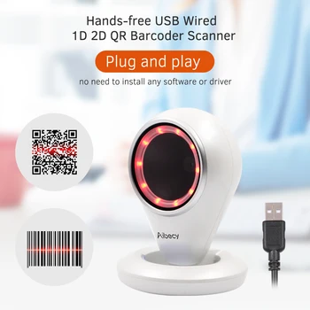Aibecy Hands-free USB Wired 1D 2D QR Barcoder Scanner Desktop Omnidirectional Bar Code Reader Platform Adjustable Scanning Head
Aibecy Hands-free USB Wired 1D 2D QR Barcoder Scanner Desktop Omnidirectional Bar Code Reader Platform Adjustable Scanning Head