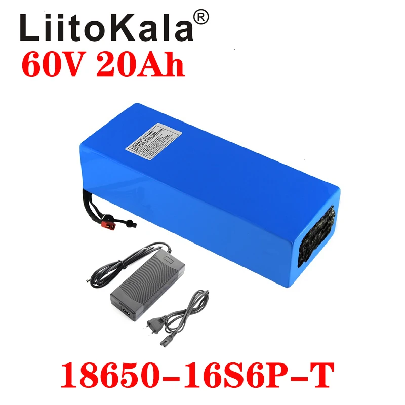 Аккумулятор LiitoKala для электровелосипеда 60 В 20 Ач в 1500 Вт|Батарея