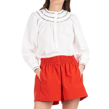 Women's Red Color Straight Shorts Elastic Waist Loose Summer Casual Lady Shorts with Pockets 
Women's Red Color Straight Shorts Elastic Waist Loose Summer Casual Lady Shorts with Pockets