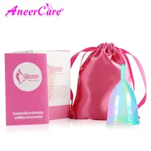 

1 Pcs Feminine Hygiene Vaginal Care Menstrual Period Collector Medical Silicone Rainbow Colors Menstrual Cup Women's Cycle Cup