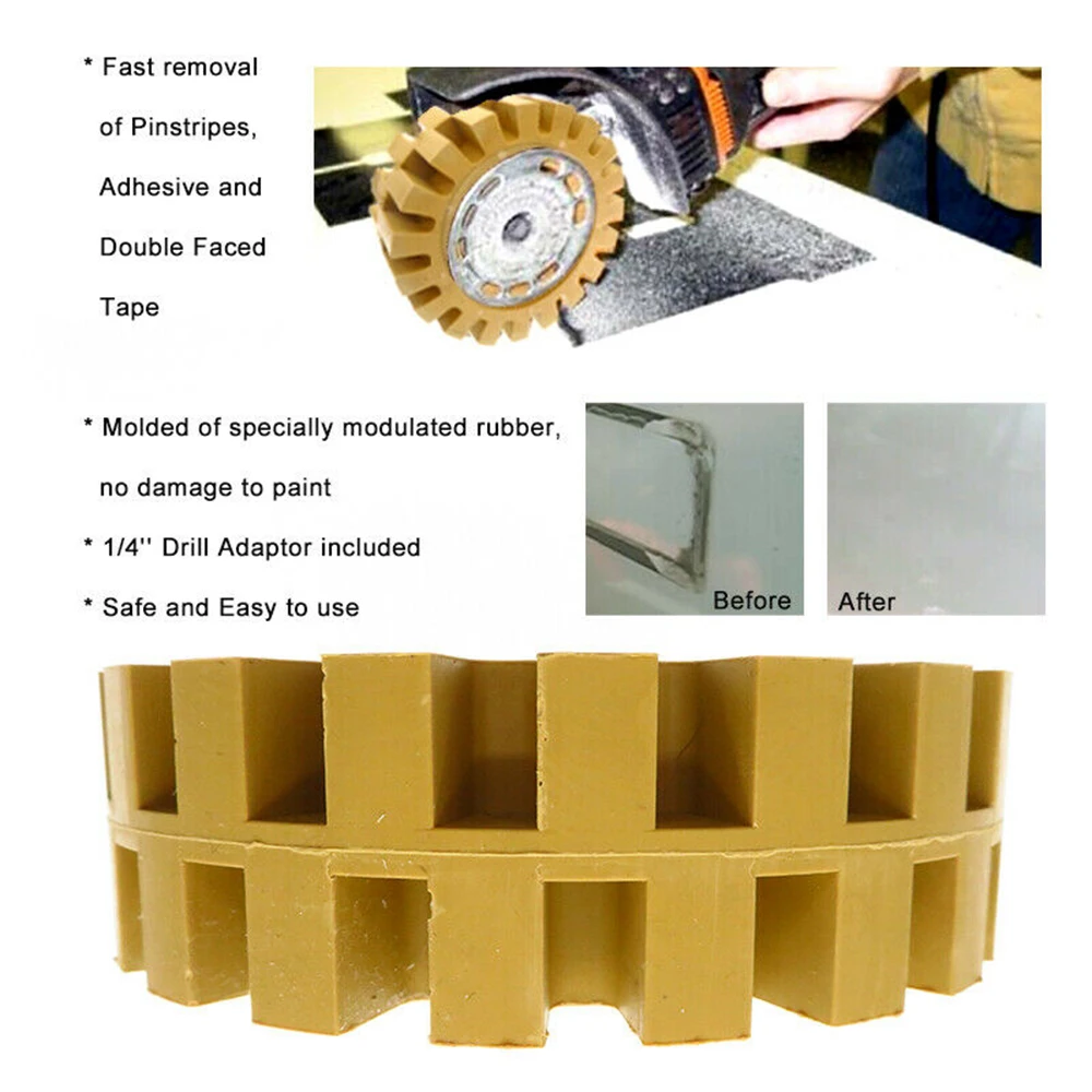 4Inch Brand New And High Quality Rubber Polishing Wheel For Sticker Remover+1/4 Electric Drill Adapter Nut
4Inch Brand New And High Quality Rubber Polishing Wheel For Sticker Remover+1/4 Electric Drill Adapter Nut