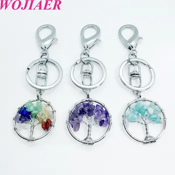 Natural Stone Clear Crystal Keychains Key Ring Key Handmade Holder Round Tree of Life for Women Car Bags Accessories PBW911
Natural Stone Clear Crystal Keychains Key Ring Key Handmade Holder Round Tree of Life for Women Car Bags Accessories PBW911