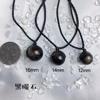 Natural Gold Obsidian Single Bead Necklace Choker Pendant Men and Women Beads Lanyard Students Academic Crystal Necklace Pendant 
Natural Gold Obsidian Single Bead Necklace Choker Pendant Men and Women Beads Lanyard Students Academic Crystal Necklace Pendant