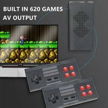 8 Bit HD Video Game Console Built in 620 Classic Games Mini Retro TV Console Box 2.4G Wireless Controller AV Output Dual Player
8 Bit HD Video Game Console Built in 620 Classic Games Mini Retro TV Console Box 2.4G Wireless Controller AV Output Dual Player