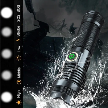 Hunting LED lantern powerful XHP50 flashlight USB rechargeable long use torch zoomable tactical hand lamp light powered by 26650
Hunting LED lantern powerful XHP50 flashlight USB rechargeable long use torch zoomable tactical hand lamp light powered by 26650