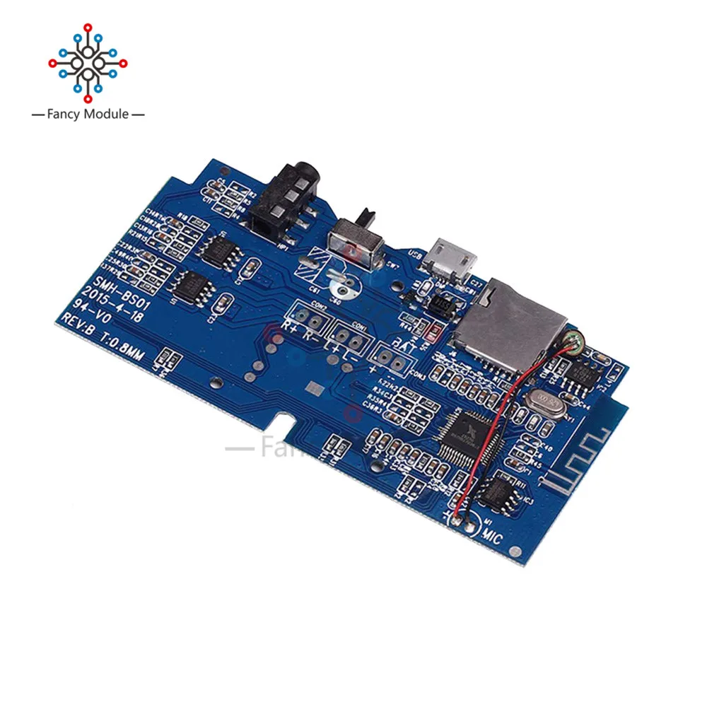 Bluetooth MP3 Decoder Board Wireless Audio Receiver Decoding Player Module Support FM Radio AUX TF Card U-Disk Micro USB
Bluetooth MP3 Decoder Board Wireless Audio Receiver Decoding Player Module Support FM Radio AUX TF Card U-Disk Micro USB