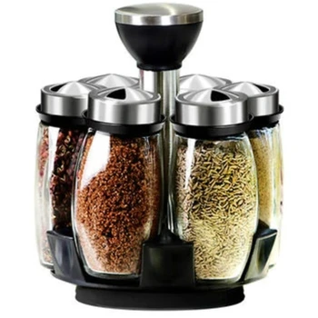 Rotating Cruet Seasoning Jars Set for Sprays Bottles Salt Shakers Holder Kitchen Storage Rack Organizer
Rotating Cruet Seasoning Jars Set for Sprays Bottles Salt Shakers Holder Kitchen Storage Rack Organizer