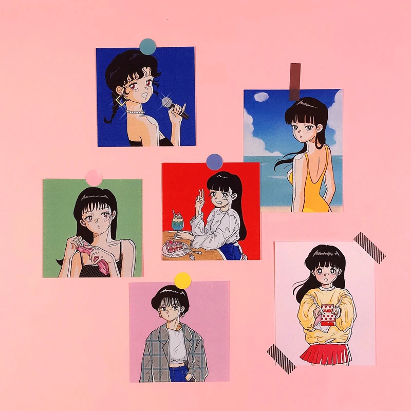Japanese Retro Comic Book Style Sticker Room Wall Decoration Sticker Hand Account Book Card Postcard Decoration Wall paper
Japanese Retro Comic Book Style Sticker Room Wall Decoration Sticker Hand Account Book Card Postcard Decoration Wall paper