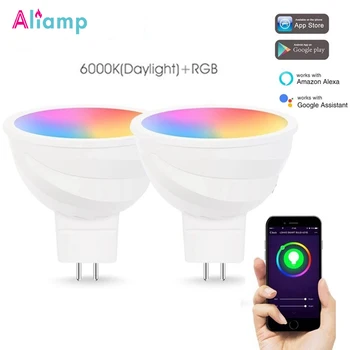 WiFi Smart LED Light Bulb Reflector Spoltlight 50W Equivalent RGB Cold White MR16 Homekit Remote Control Decorative Lamp-2Pack
WiFi Smart LED Light Bulb Reflector Spoltlight 50W Equivalent RGB Cold White MR16 Homekit Remote Control Decorative Lamp-2Pack