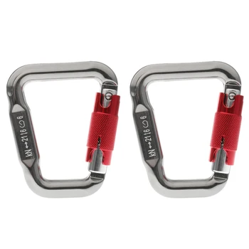 2 Pieces 21KN / 2100kg Heavy Duty Auto Locking Carabiner Paraglider Paragliding Climbing Exploring Rappelling Equipment
2 Pieces 21KN / 2100kg Heavy Duty Auto Locking Carabiner Paraglider Paragliding Climbing Exploring Rappelling Equipment
