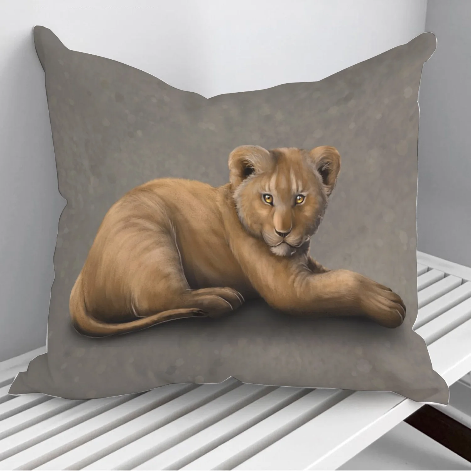 

African lion cub Throw Pillows Cushion Cover On Sofa Home Decor 45*45cm 40*40cm Gift Pillowcase Cojines Dropshipping