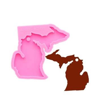 Shiny keychains US michigan state map Silicone Molds DIY Jewelry keychain mould Epoxy Resin Mold Custom DY0217
Shiny keychains US michigan state map Silicone Molds DIY Jewelry keychain mould Epoxy Resin Mold Custom DY0217