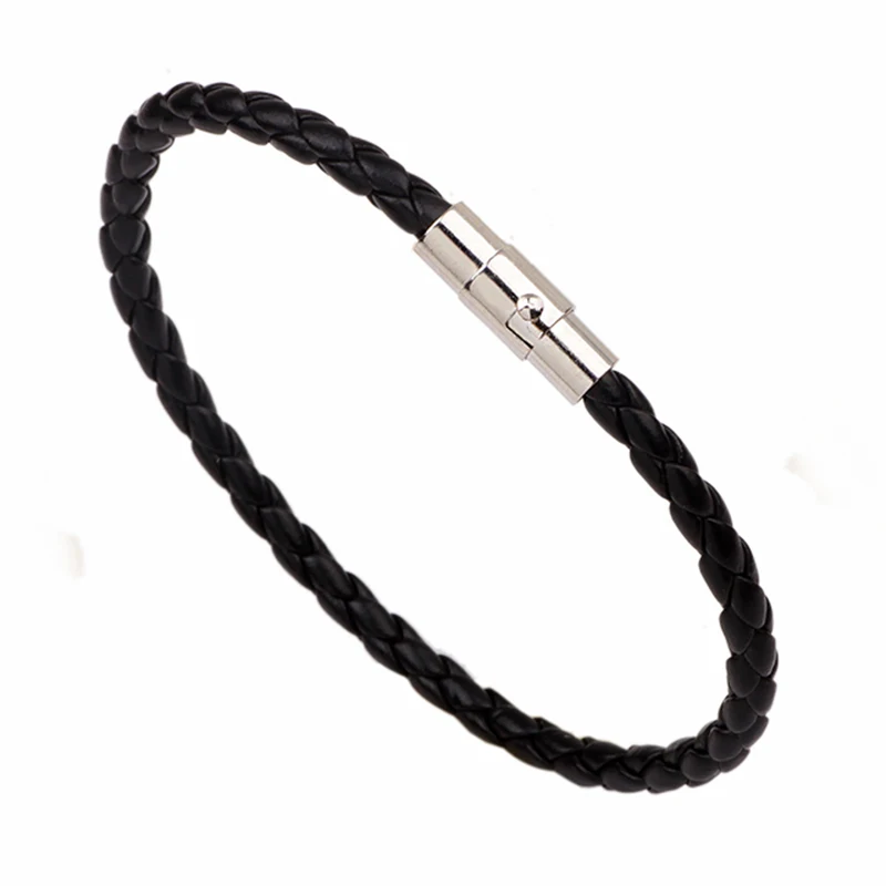 Фото Мужской плетеный браслет из змеиной кожи iMaySon винтажный с манжетами и веревкой