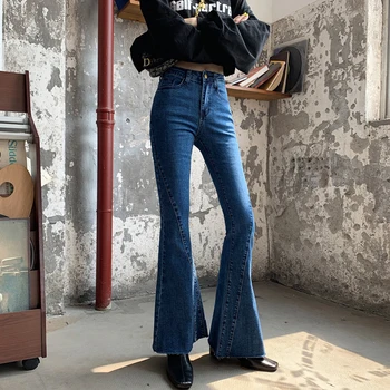 Womens Fashion Casual High Waisted Denim Jeans elastic flare pants jeans 
Womens Fashion Casual High Waisted Denim Jeans elastic flare pants jeans