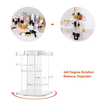 Hot 360 Degree Rotating Makeup Organizer Box Brush Holder Jewelry Transparent Acrylic Makeup Organizer Cosmetic Storage Box 
Hot 360 Degree Rotating Makeup Organizer Box Brush Holder Jewelry Transparent Acrylic Makeup Organizer Cosmetic Storage Box