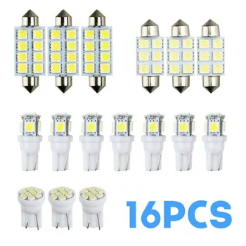 16pcs/Set Car LED Lamp Bulb Interior Light Kit 6500K Bright White Error-free Auto Lights
16pcs/Set Car LED Lamp Bulb Interior Light Kit 6500K Bright White Error-free Auto Lights