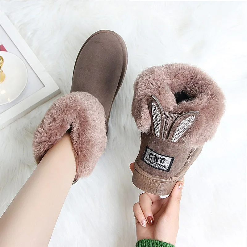 Snow Boots Women 2020 Winter New Korean Women Boots Rabbit Ears Fashion Short Boots Plus Velvet Thick Warm Plush Cotton Shoes
Snow Boots Women 2020 Winter New Korean Women Boots Rabbit Ears Fashion Short Boots Plus Velvet Thick Warm Plush Cotton Shoes