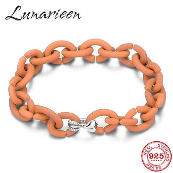 Charm Silver Letter Love YOU Bead with Orange Hard Rubber Chain Link Bracelets For Women Fine Jewelry Bracelet 2020
Charm Silver Letter Love YOU Bead with Orange Hard Rubber Chain Link Bracelets For Women Fine Jewelry Bracelet 2020