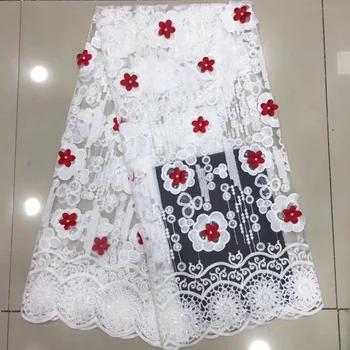 white and red African tulle lace fabric soft French net lace fabric with sequins and 3D flowers beads for party dress FZZ462K
white and red African tulle lace fabric soft French net lace fabric with sequins and 3D flowers beads for party dress FZZ462K