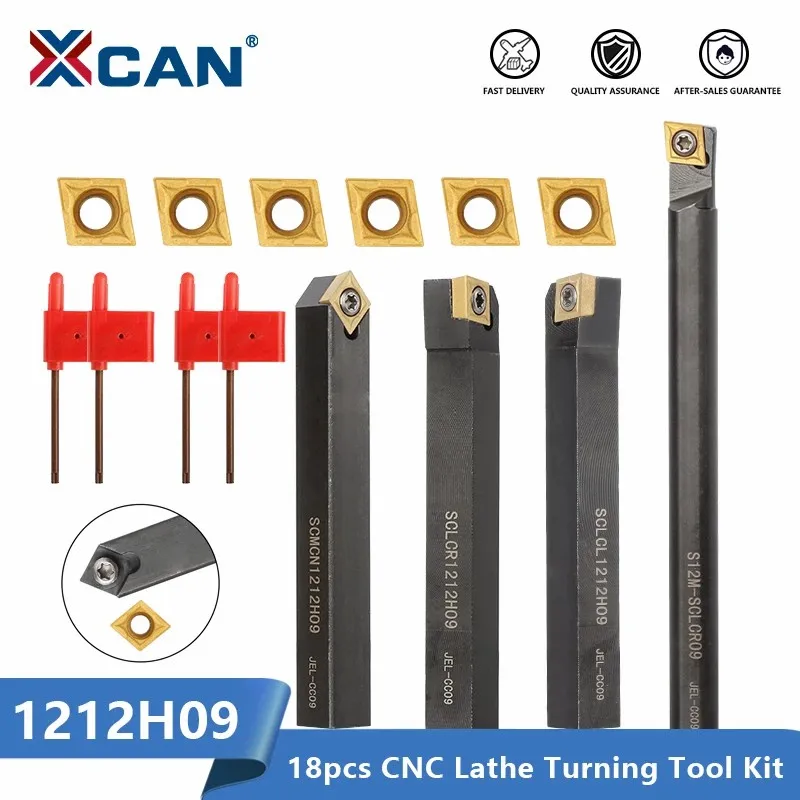 XCAN Lathe Turning Tool Set 4pcs Turning Tool Holder with 10pcs Carbide Insert 4pcs Wrench External Lathe Turning Cutter
XCAN Lathe Turning Tool Set 4pcs Turning Tool Holder with 10pcs Carbide Insert 4pcs Wrench External Lathe Turning Cutter