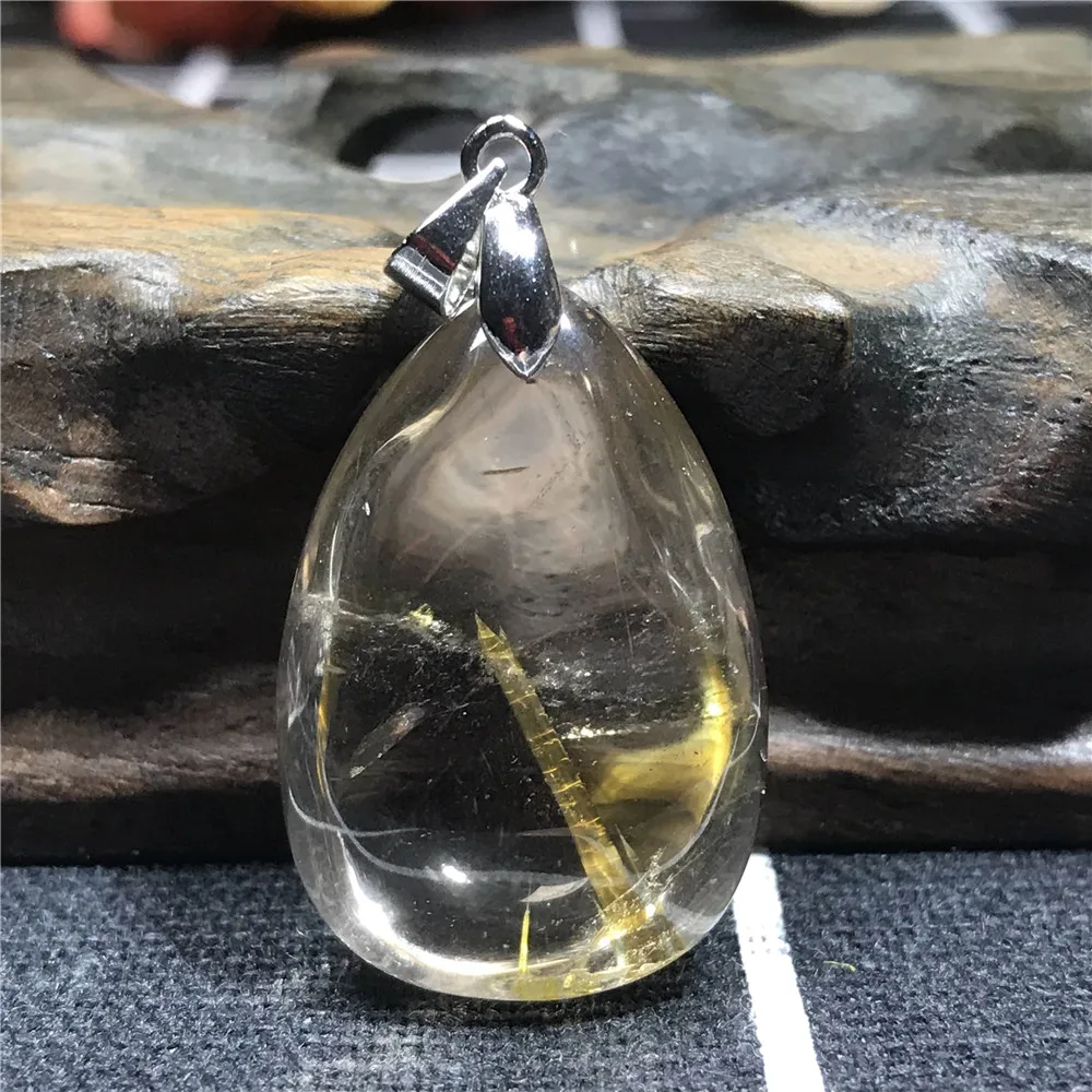 Natural Gold Rutilated Titanium Quartz Pendant 28x19x11mm For Woman Men Wealthy Gift Lucky Stone Crystal Necklace Pendant AAAAA
Natural Gold Rutilated Titanium Quartz Pendant 28x19x11mm For Woman Men Wealthy Gift Lucky Stone Crystal Necklace Pendant AAAAA
