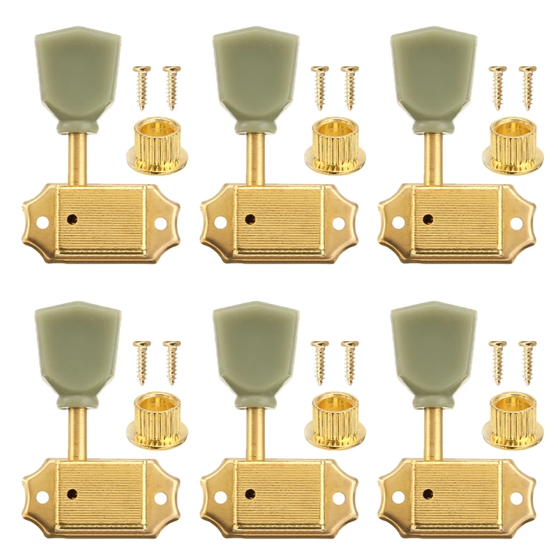 6Pcs Steel Guitar Machine Head 3Lx3R Tuners String Tuning Pegs Keys Accessories Silver/Gold Machine for Gibson Les Paul Guitar
6Pcs Steel Guitar Machine Head 3Lx3R Tuners String Tuning Pegs Keys Accessories Silver/Gold Machine for Gibson Les Paul Guitar